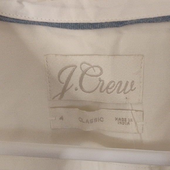 J. Crew Elegant White Button Down Blouse New With Tags Size 4 - Picture 2 of 7